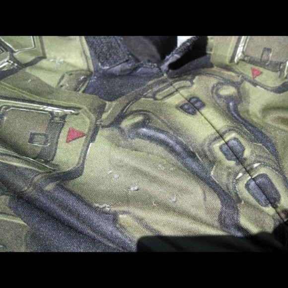 Kids Halo Disguise Padded Muscle Chief Body Suit Costume Infinite Green NoHelmet - Picture 9 of 11